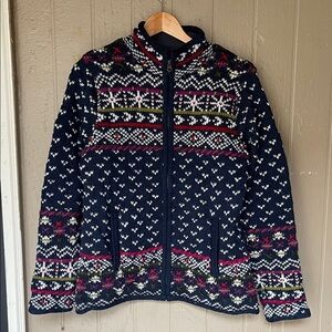 Laundromat wool full zip sweater jacket